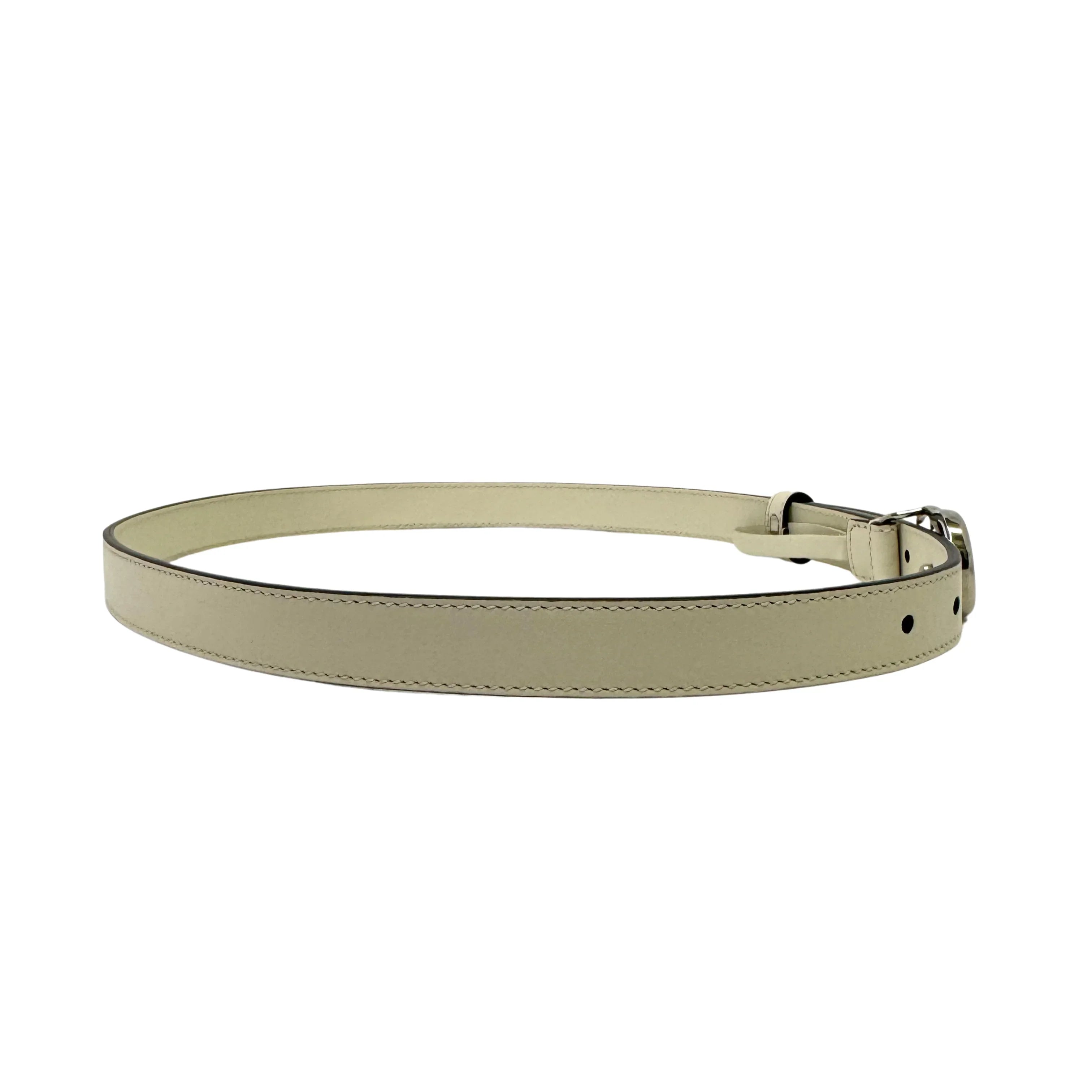 Gucci GG Marmont Thin Belt White 90 - Lost Designer