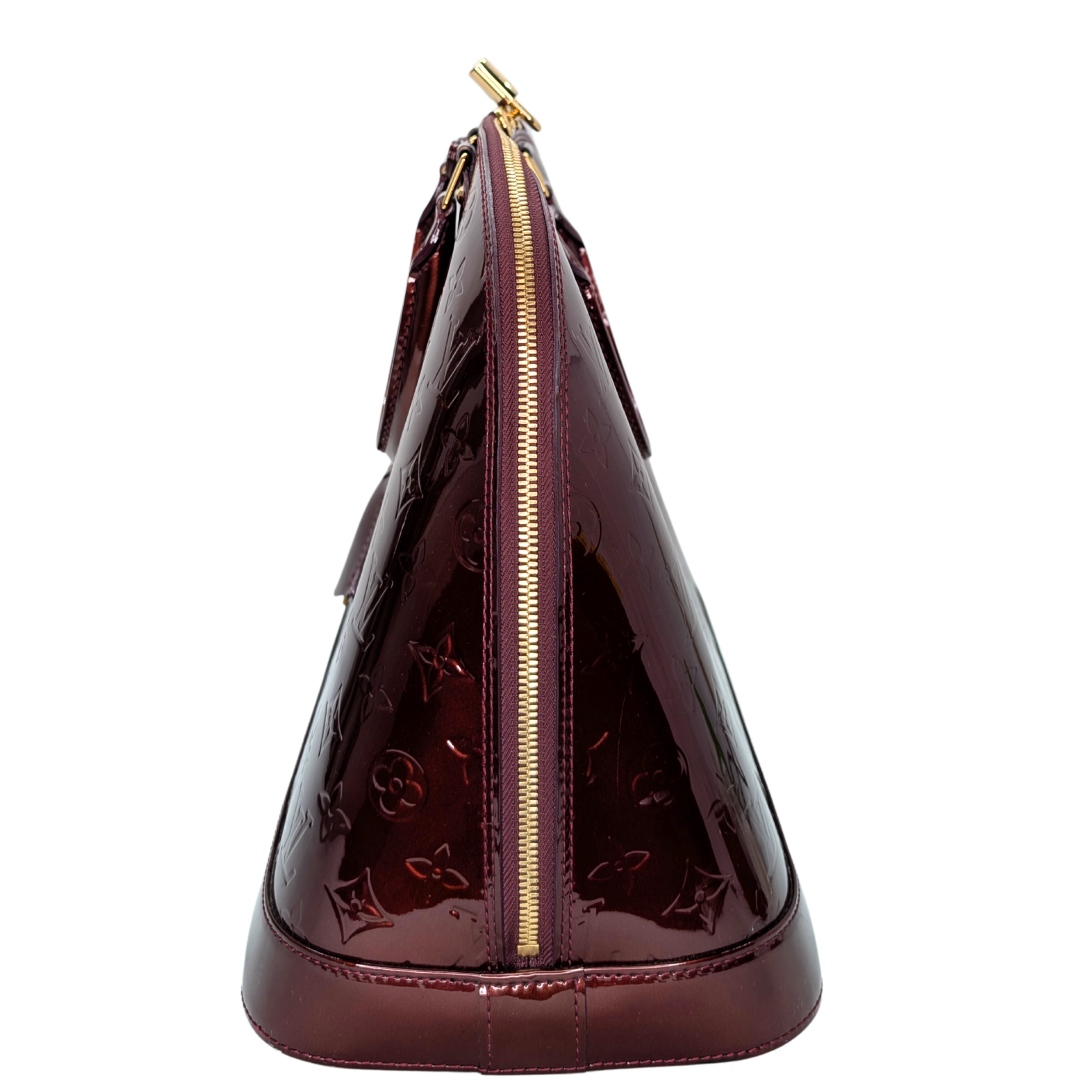 Louis Vuitton Alma GM Monogram Vernis Amarante