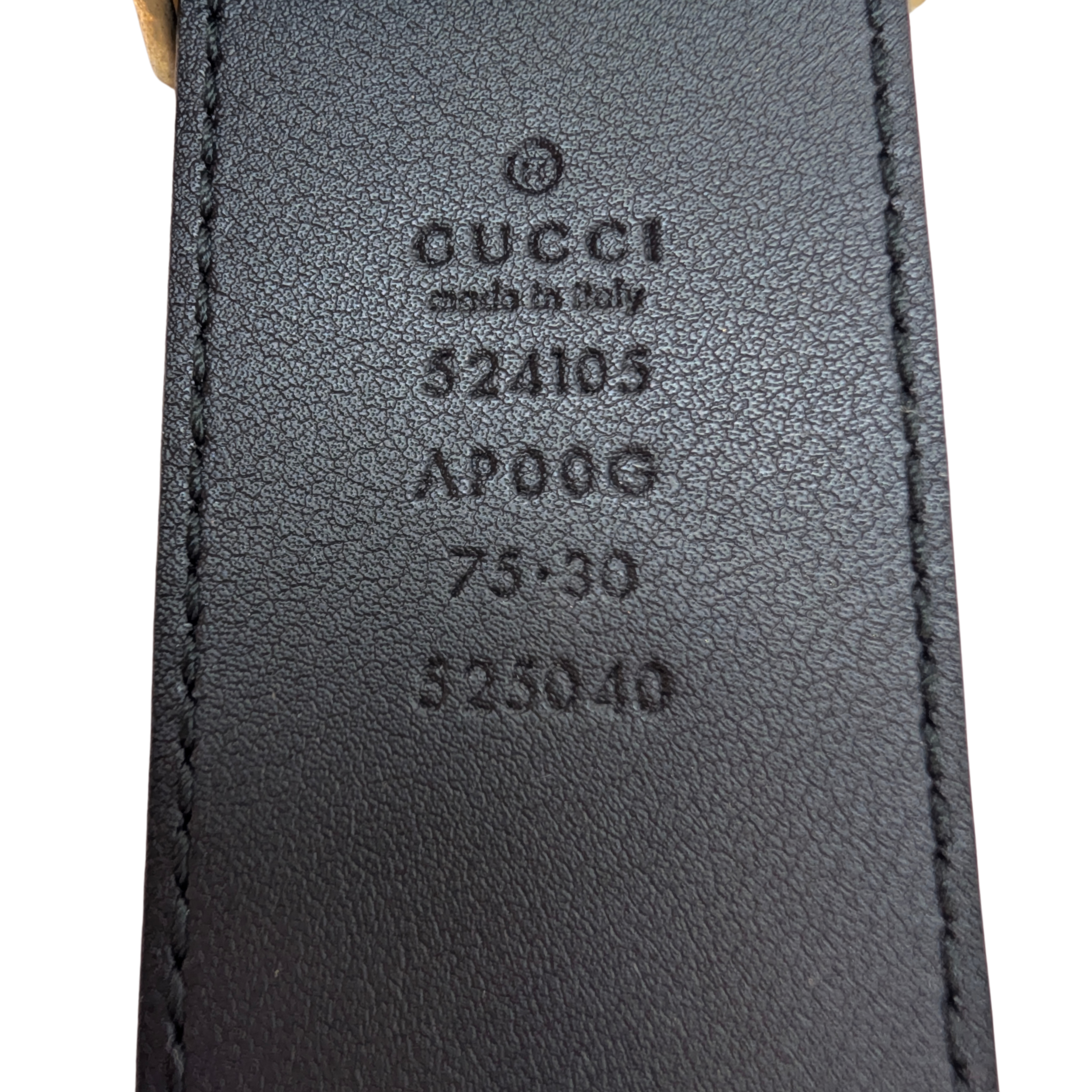 Gucci Moon Torchon 双G腰带 黑色 尺码 75