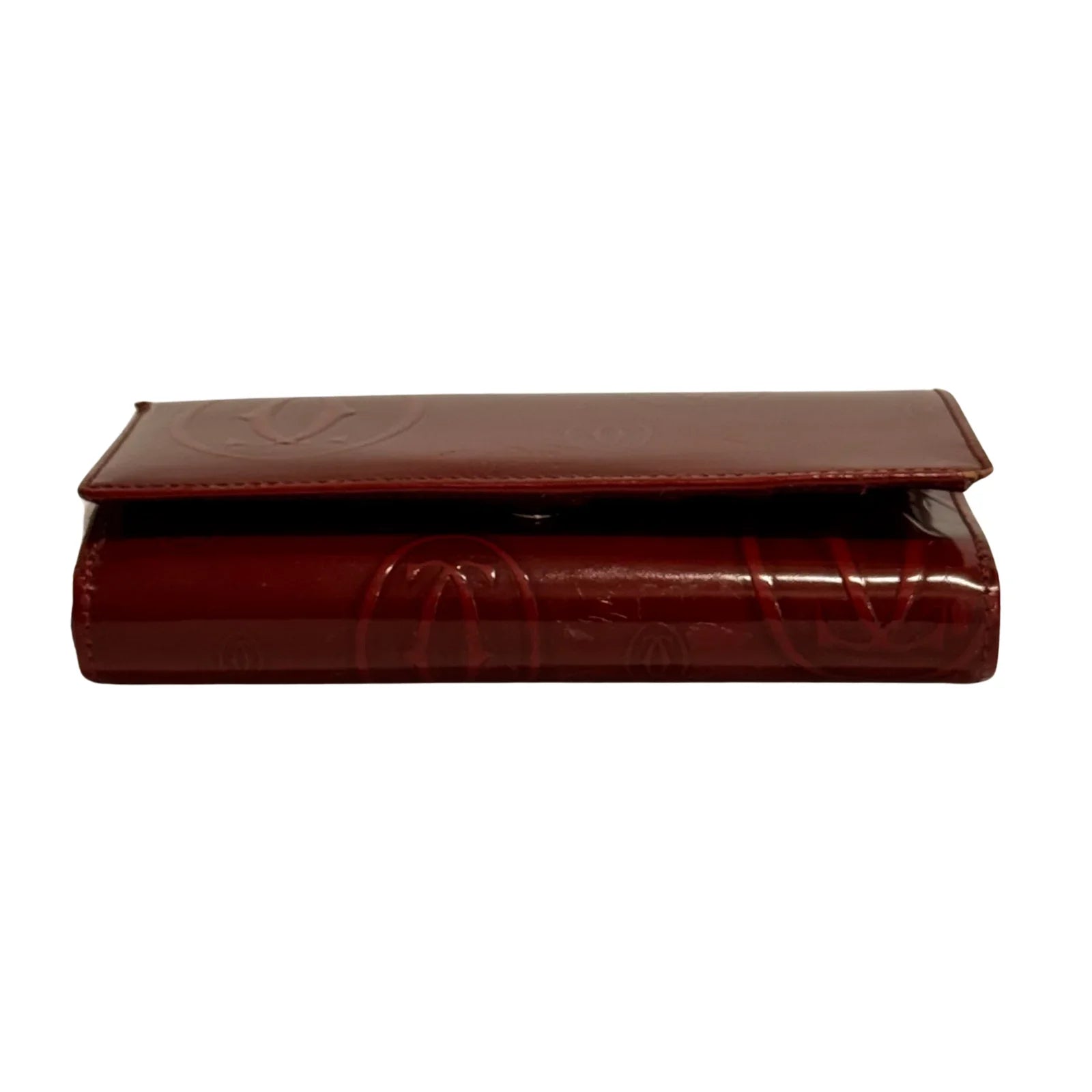 Cartier Long Leather Wallet Deep Red - Lost Designer