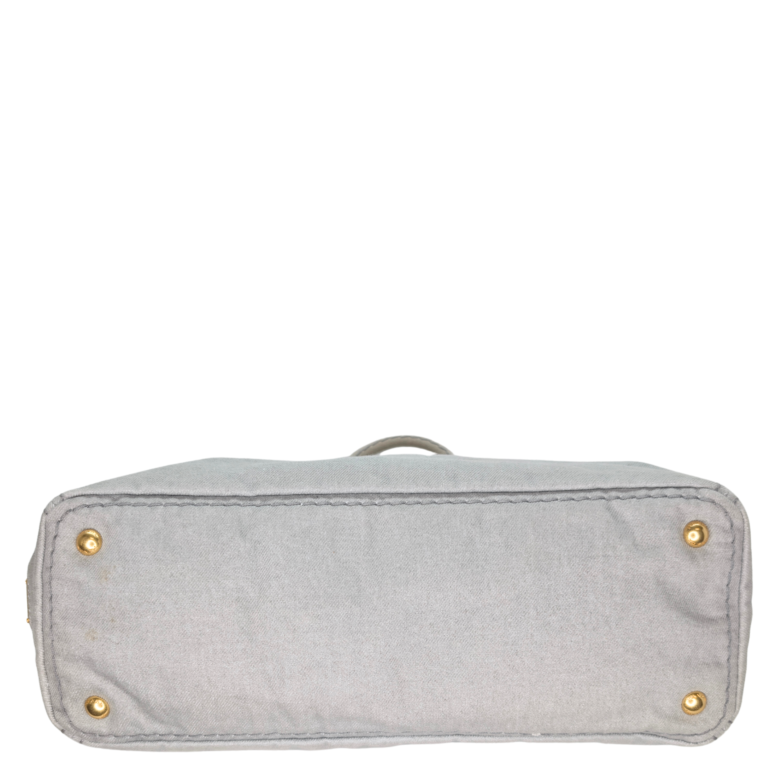 Prada Canvas Canapa Logo Tote Grey