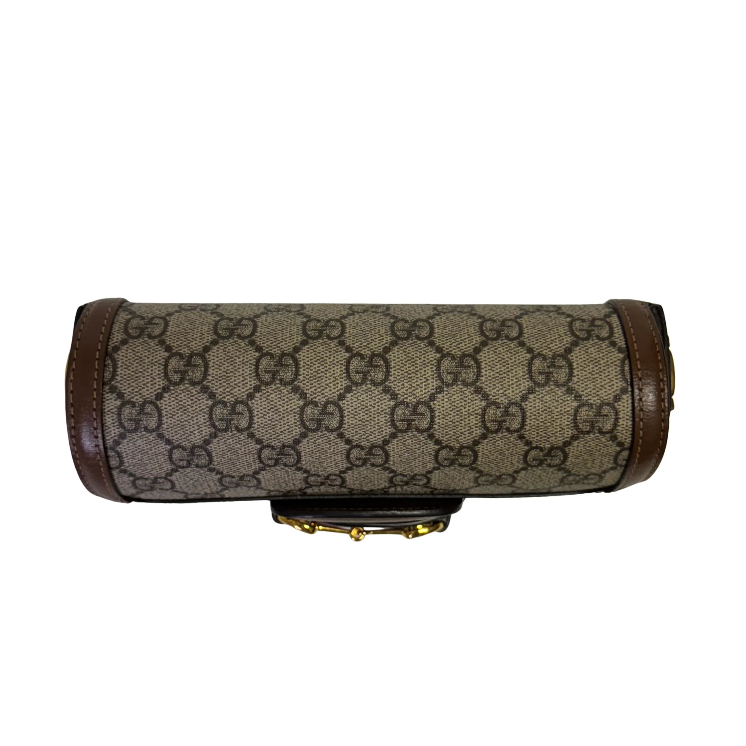 Gucci Horsebit 1955 Shoulder Bag GG Supreme Canvas/Leather Beige/Brown - Lost Designer