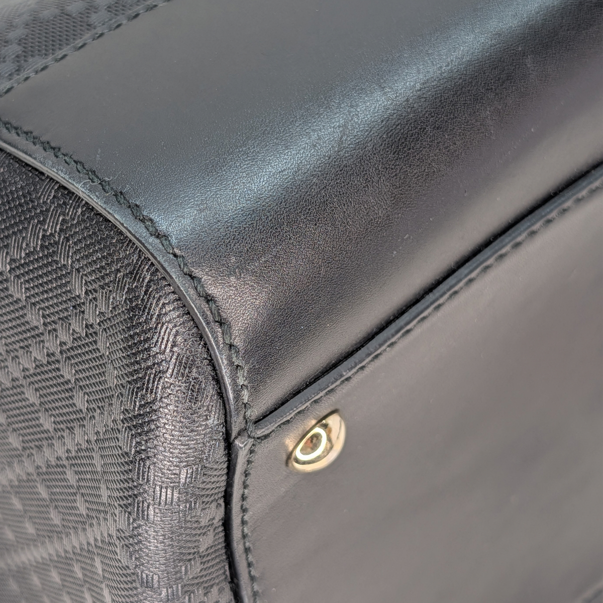 Gucci Diamante Leather Boston Bag Black