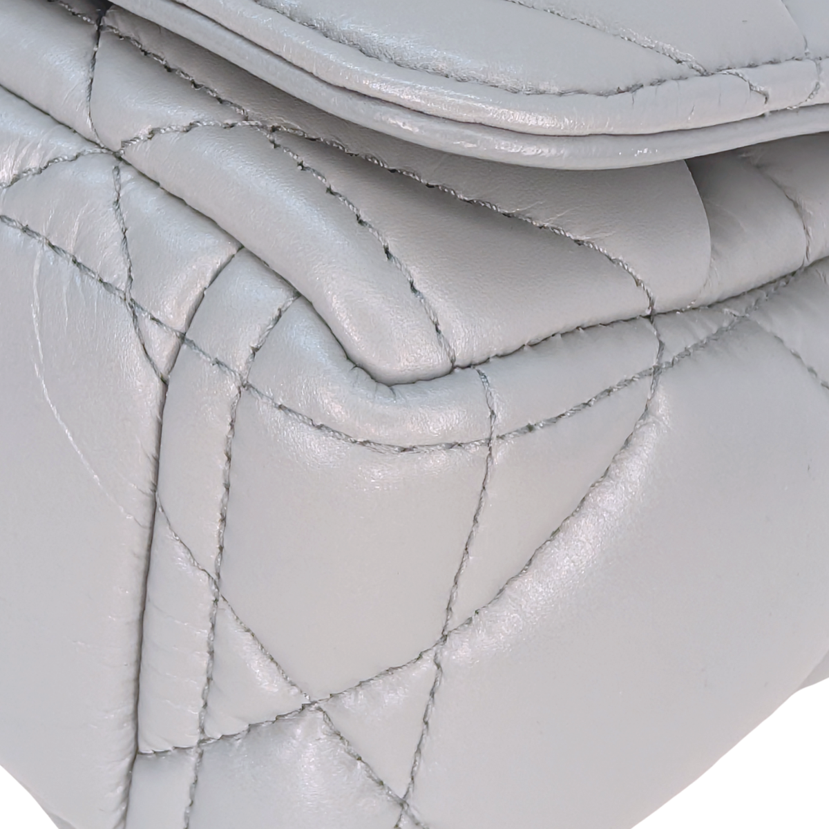 Christian Dior Small Caro Calfskin Bag Grey