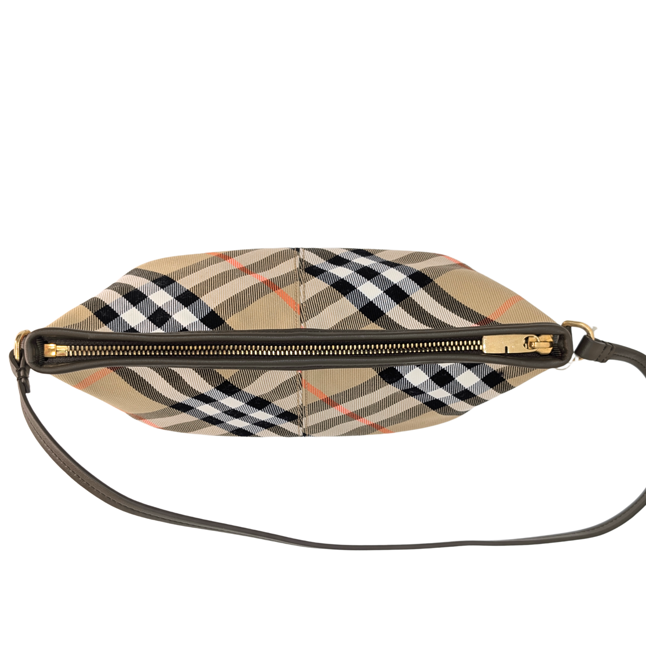 Burberry Super Nova 格纹迷你单肩包。