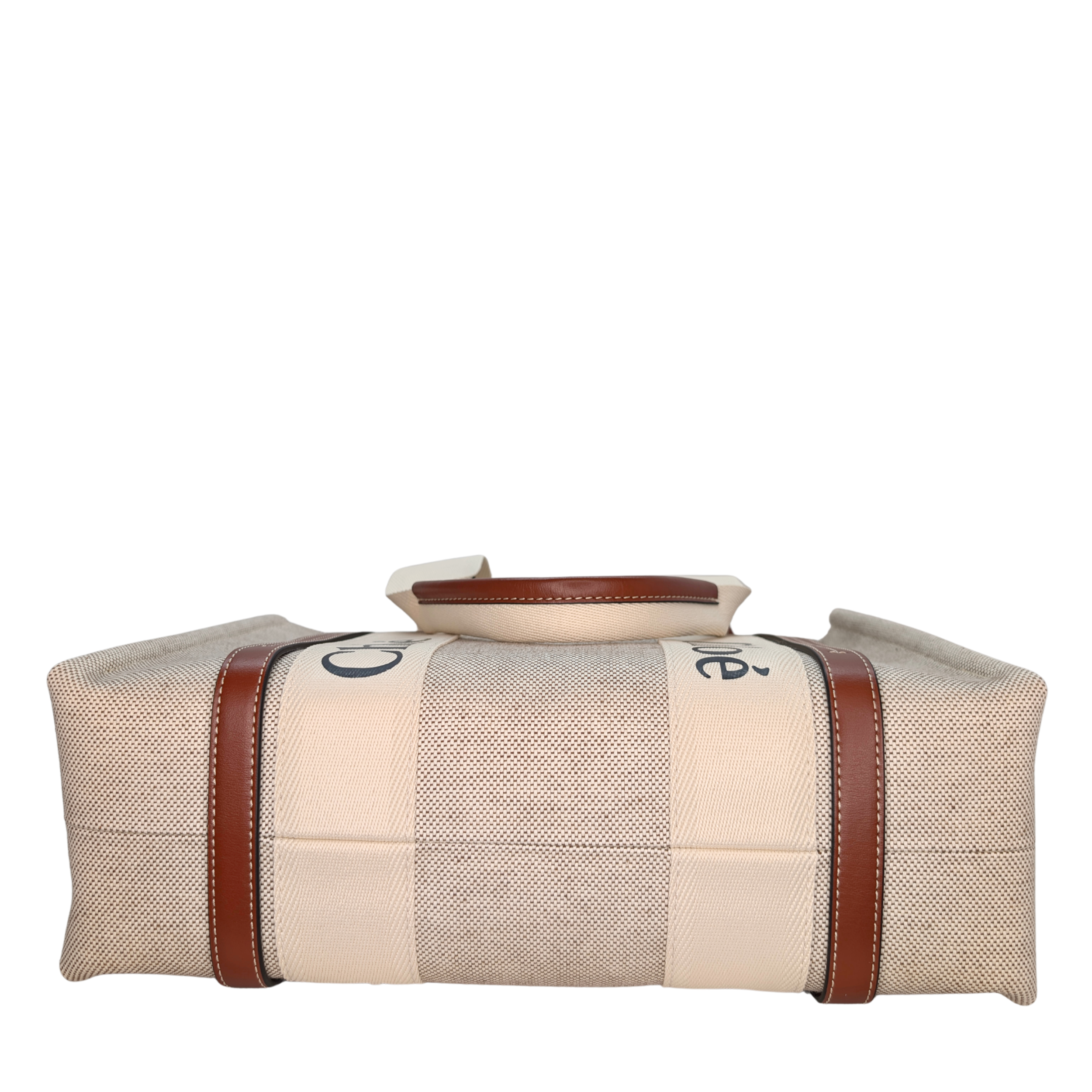 Chloé Woody 中号帆布托特包