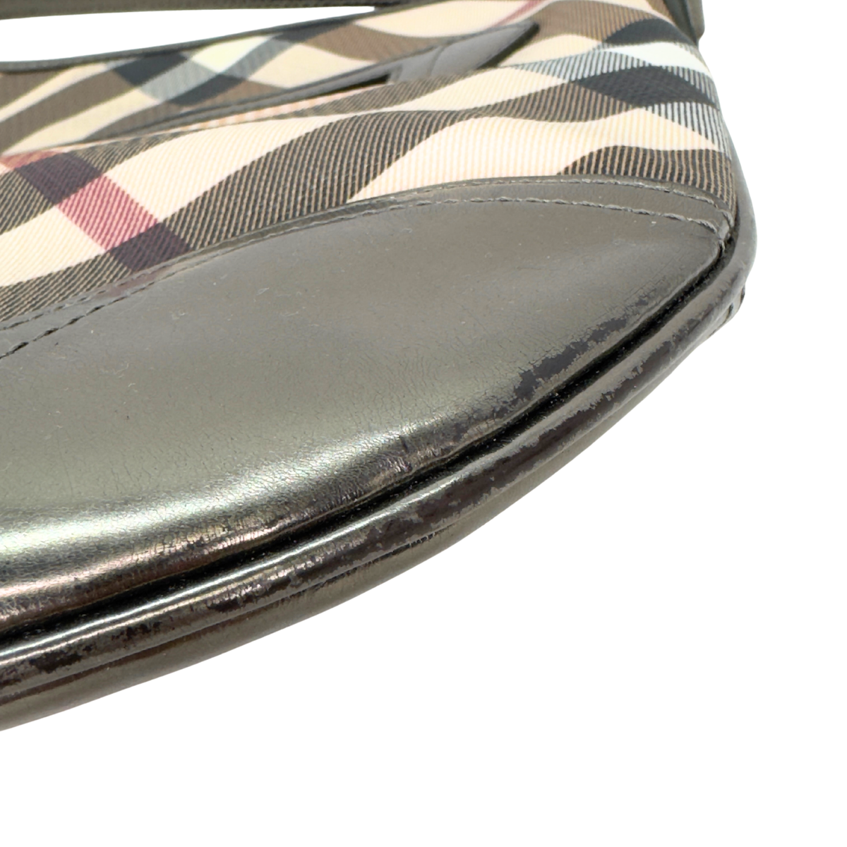 Burberry Patent Nova Check Dryden Crossbody Bag