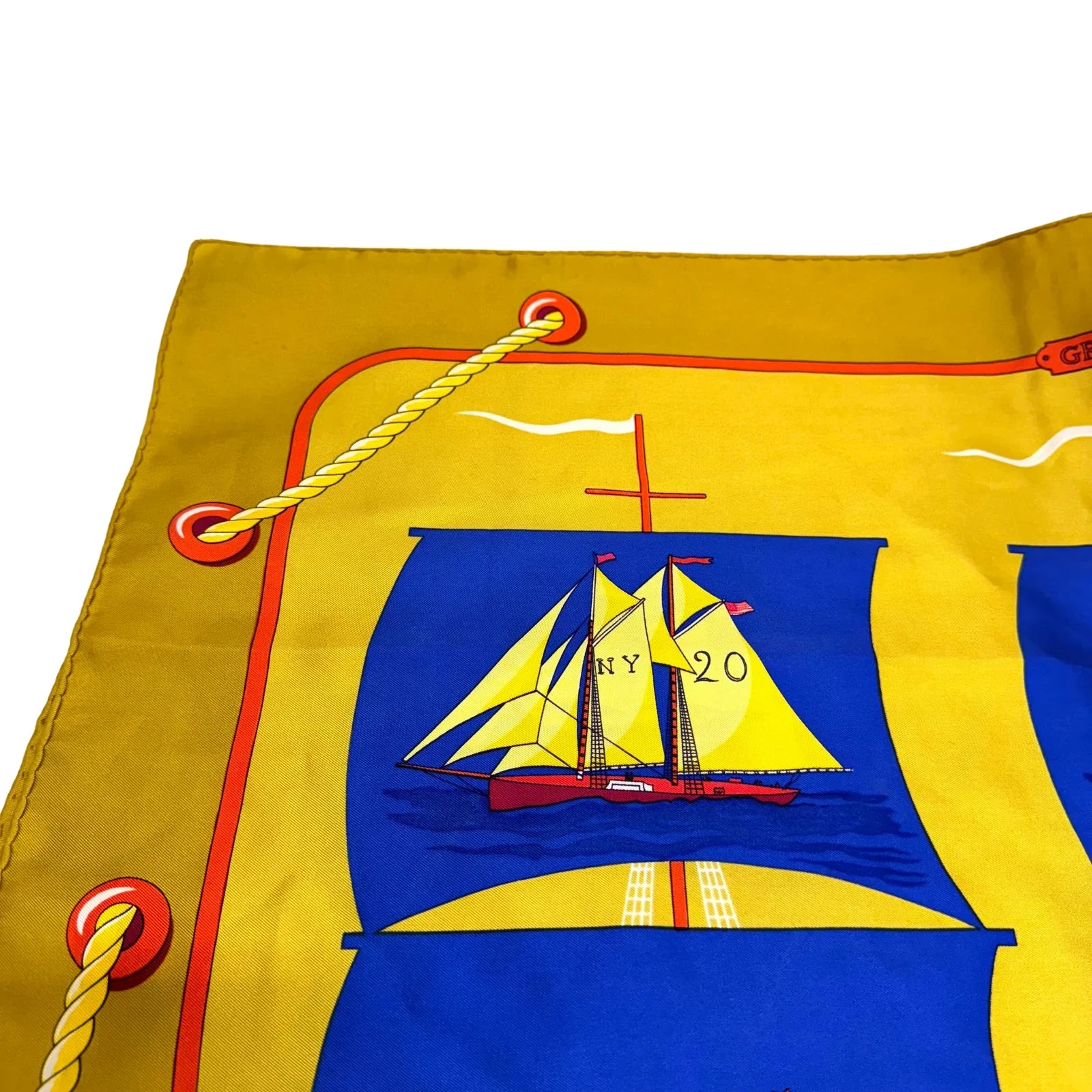 Hermès Grand Largue Silk Scarf Yellow - Lost Designer