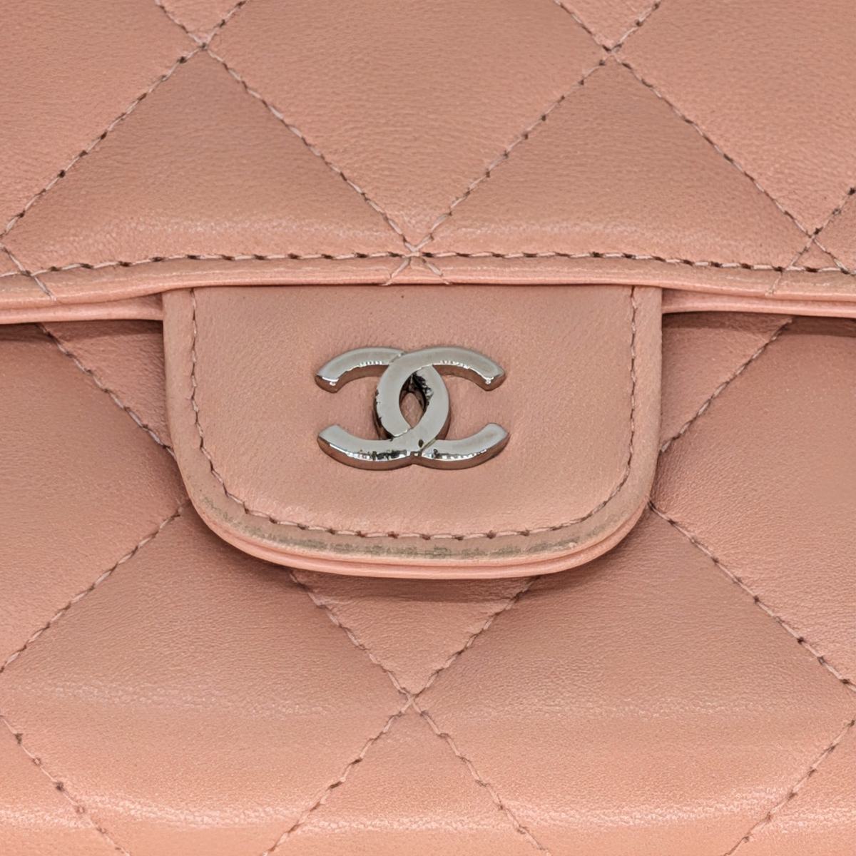 Chanel CC Flap Long Wallet Peach