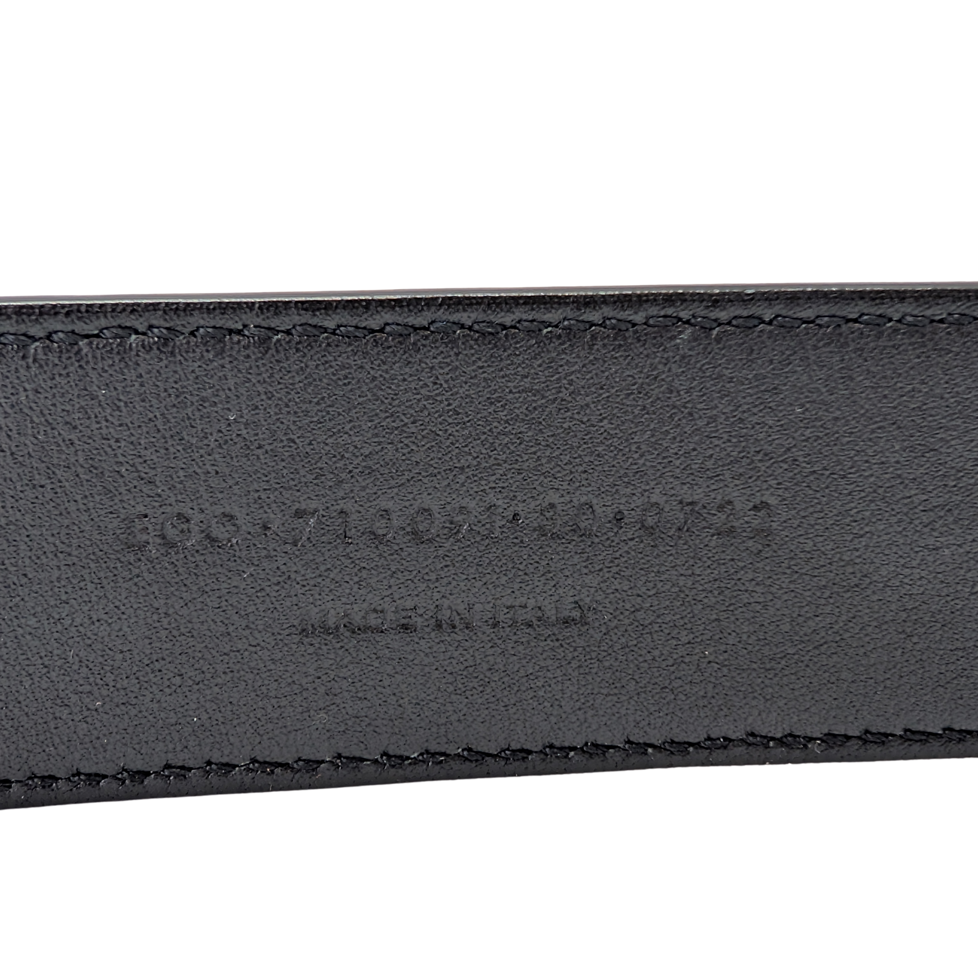 Saint Laurent Embossed Crocodile Belt Black 80cm - Lost Designer