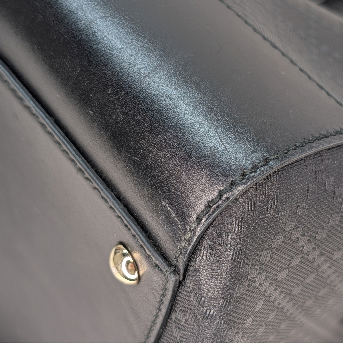 Gucci Diamante Leather Boston Bag Black