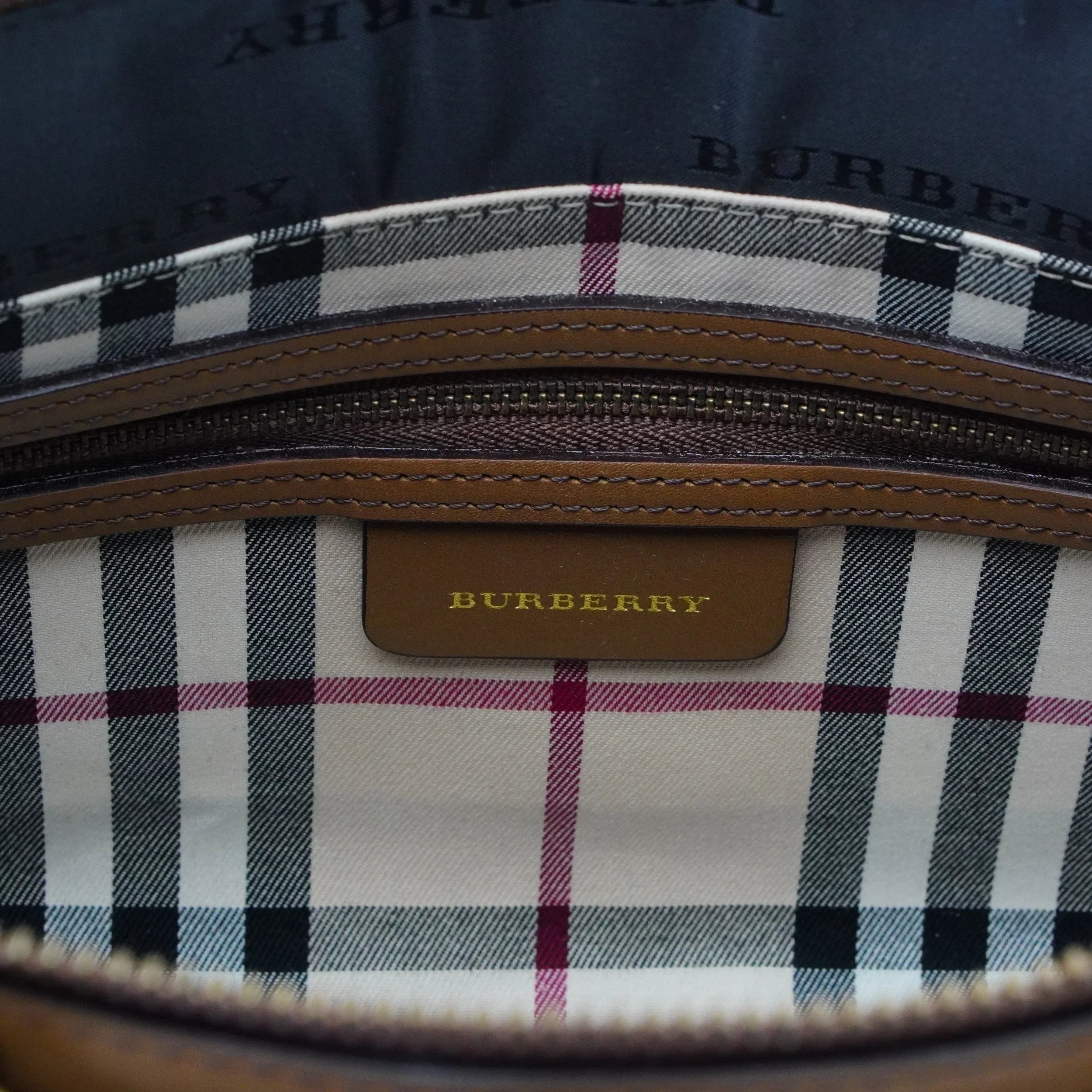 Burberry Handbag Leather Brown - Lost Designer