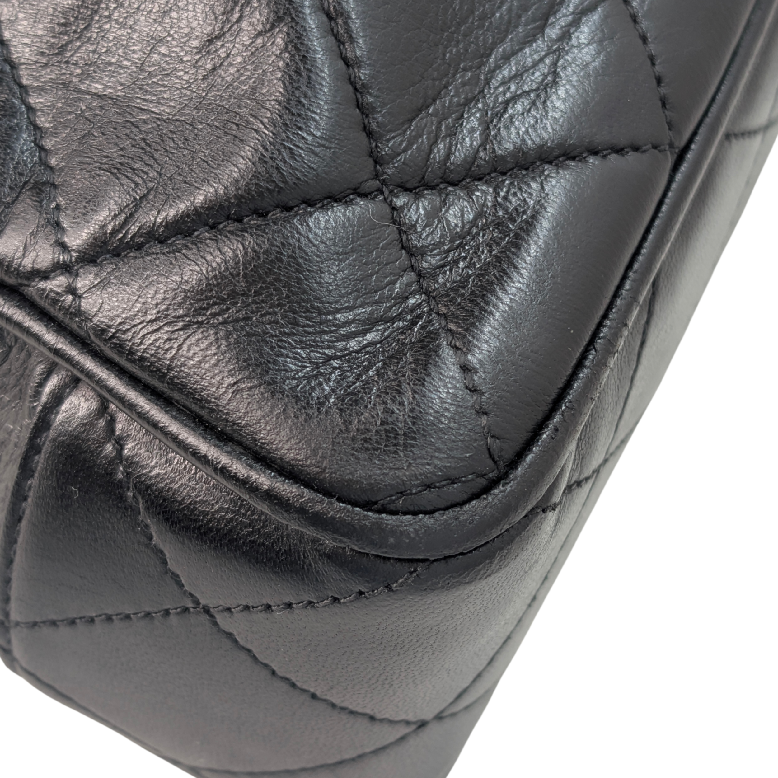 Chanel Vintage CC Metalasse Chain Tote Bag Black