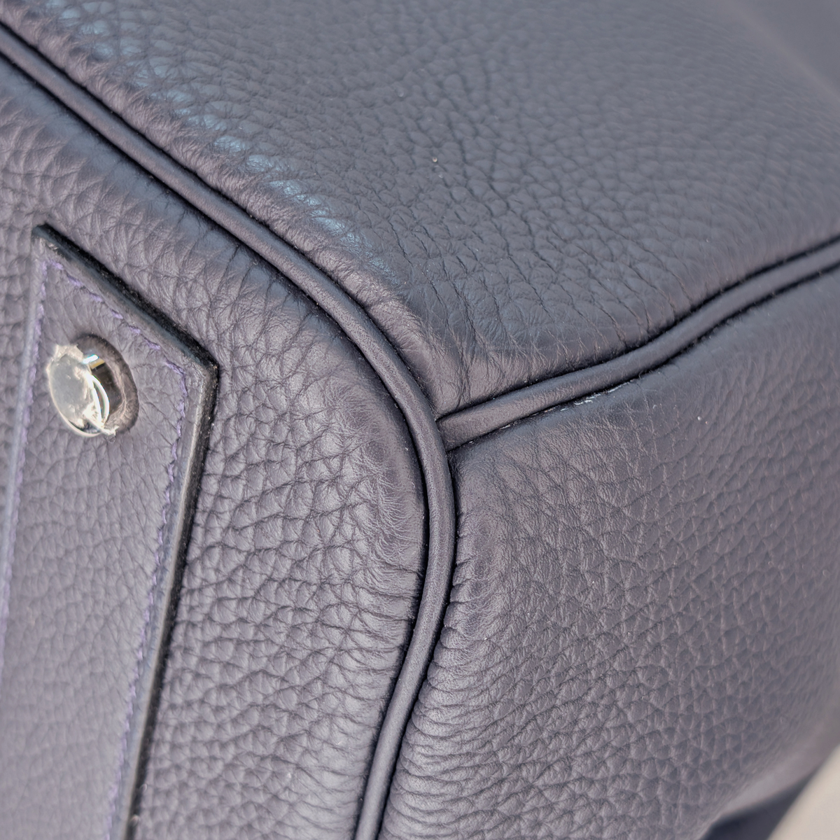Hermes Hac Birkin 40 Togo SHW Stamp B Bleu Nuit