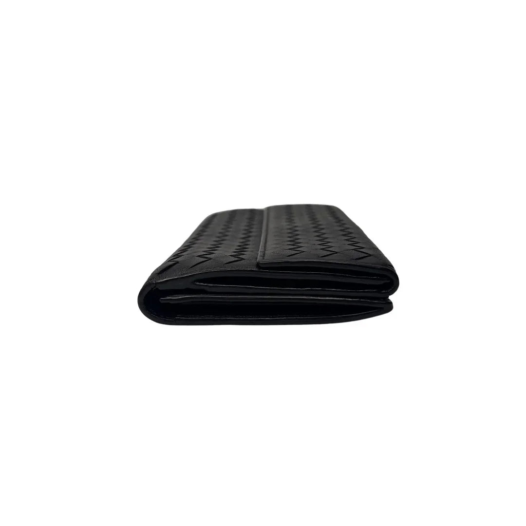 Bottega Veneta Nappa Intrecciato Continental Wallet Black - Lost Designer