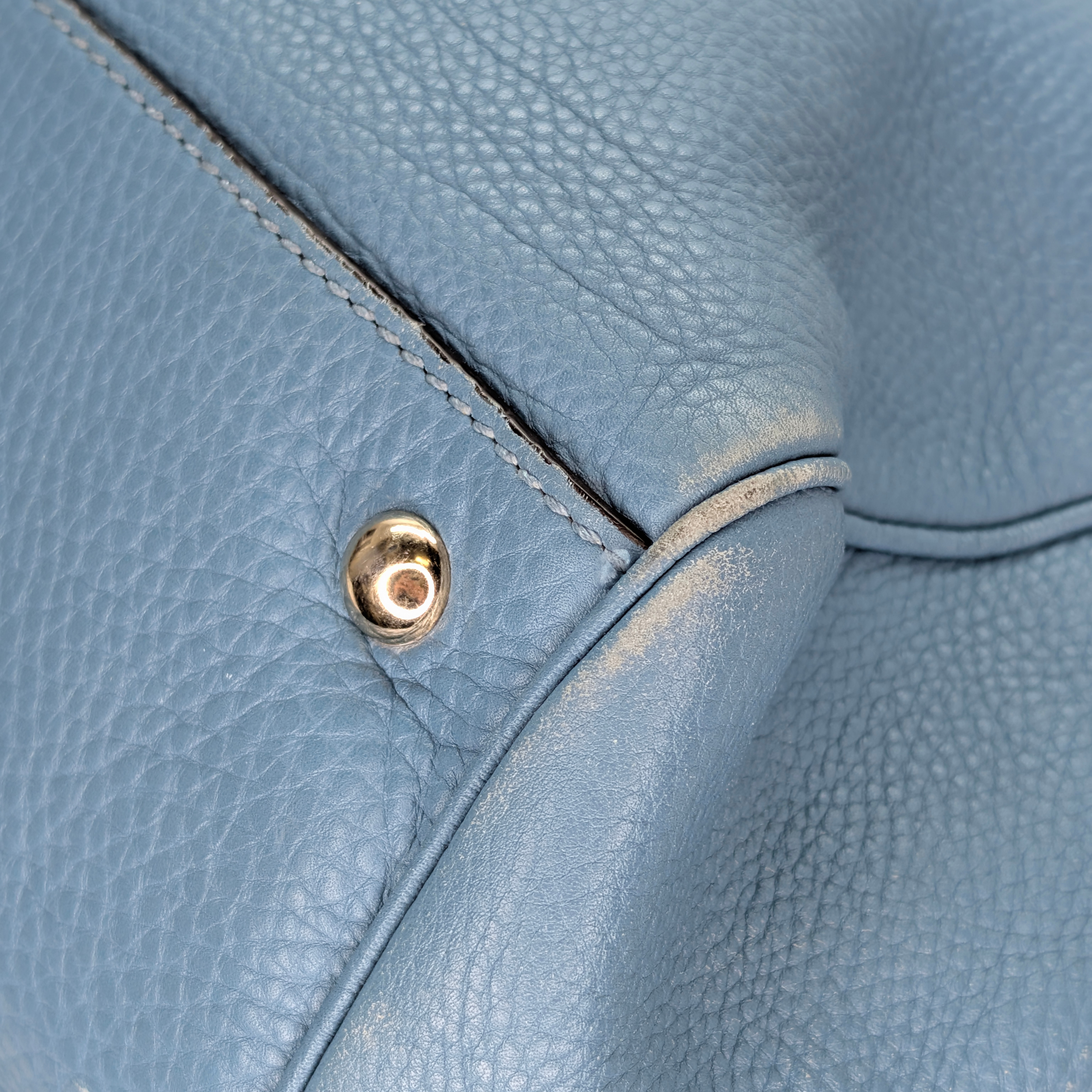 Gucci Bamboo Shopper Tote Bag Large Light Blue