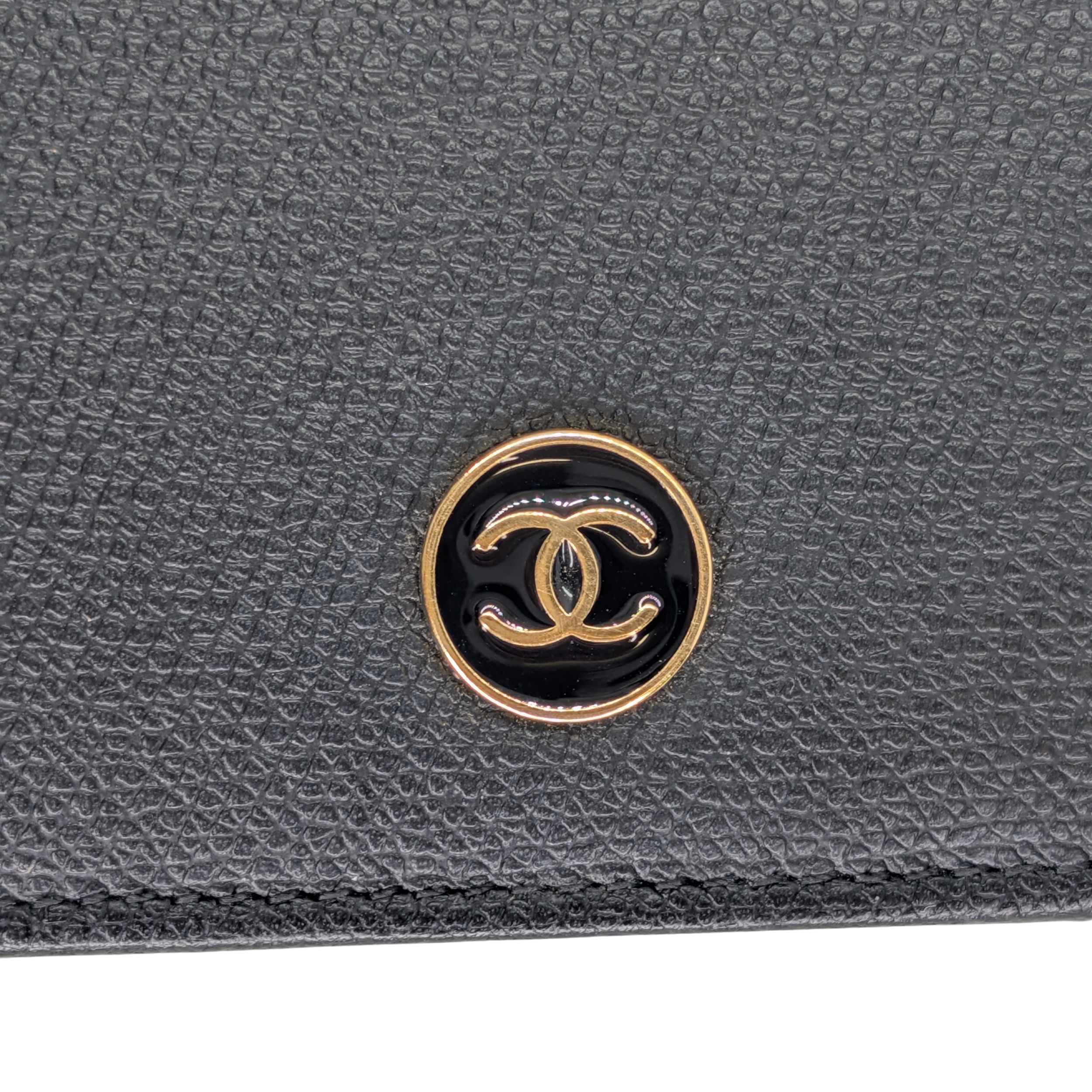 Chanel Leather Long Continental Wallet Black