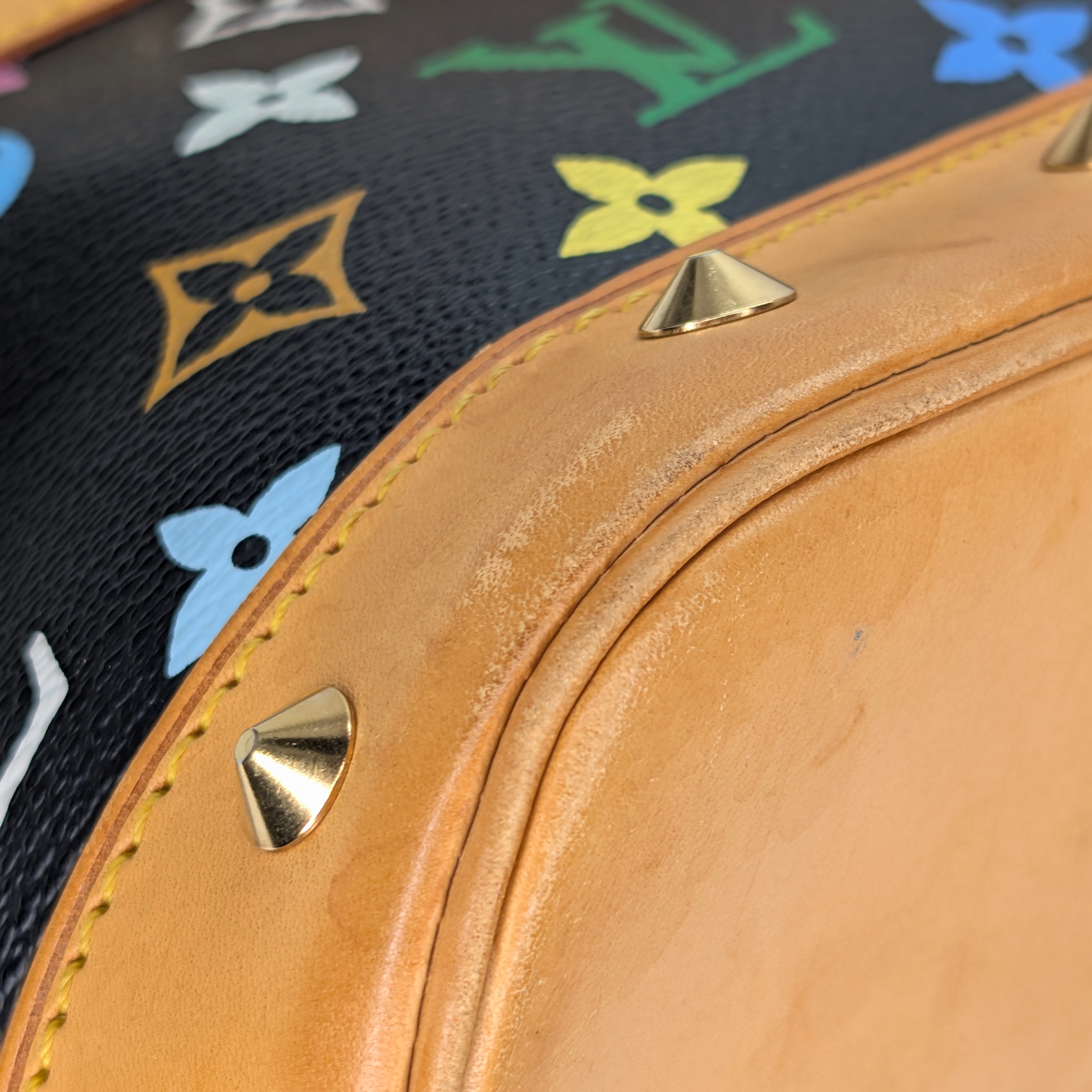 路易威登村上隆款Alma PM手袋 黑色Monogram Multicolour系列