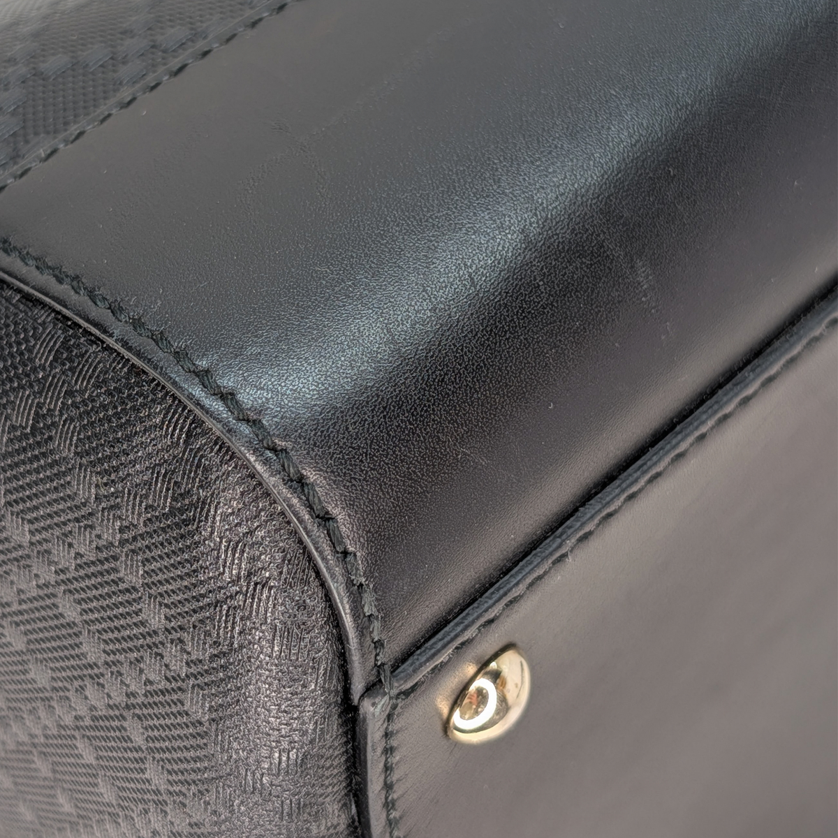Gucci Diamante Leather Boston Bag Black