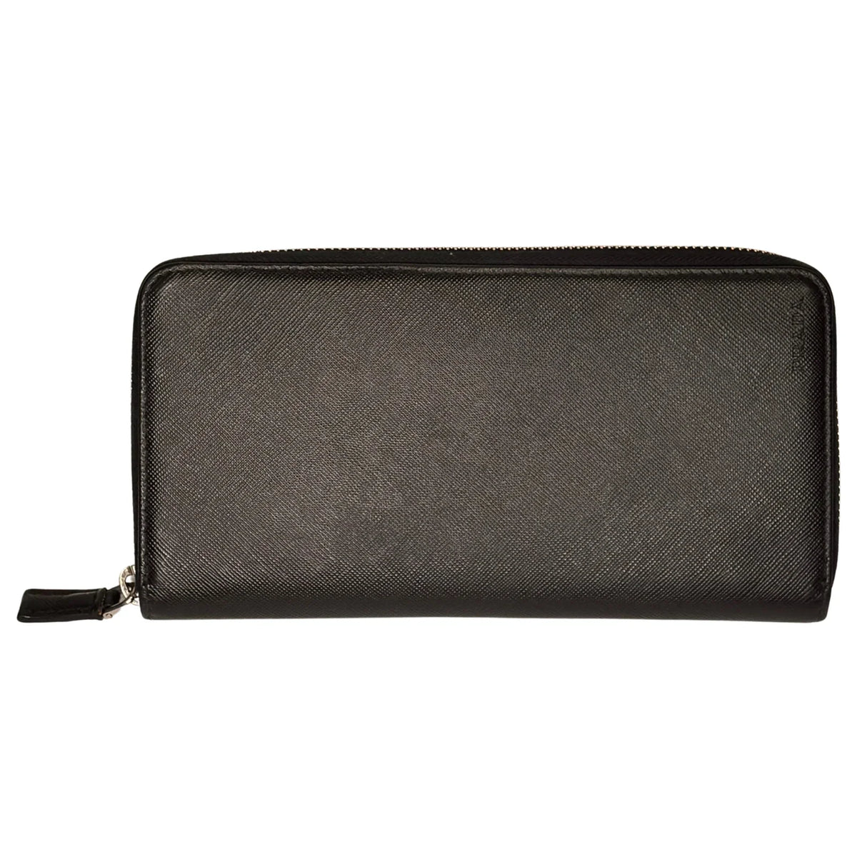 Prada Saffiano Leather Zip-Around Long Wallet – Nero Black - Lost Designer