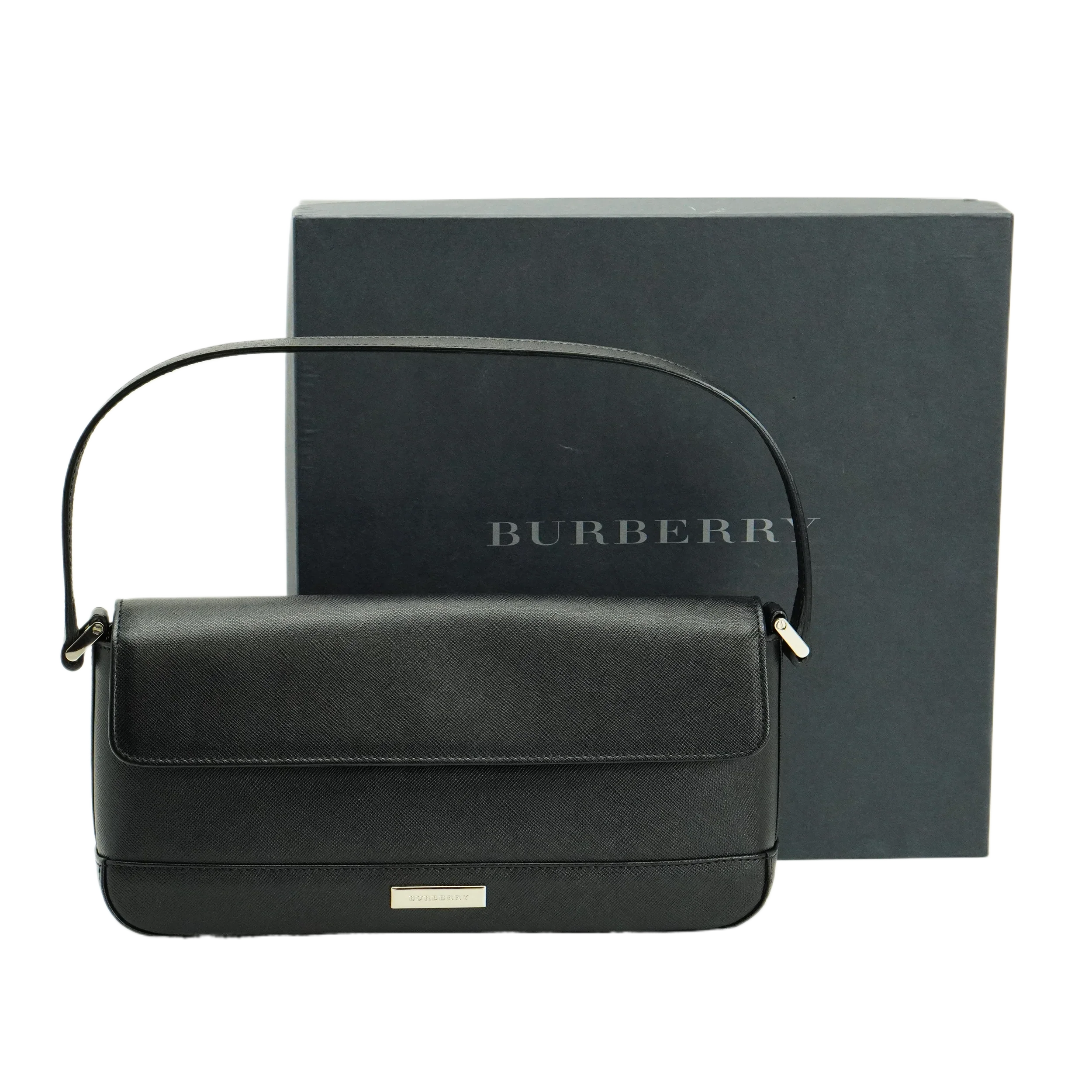 Burberry Black Leather Shoulder Bag - Lost Designer
