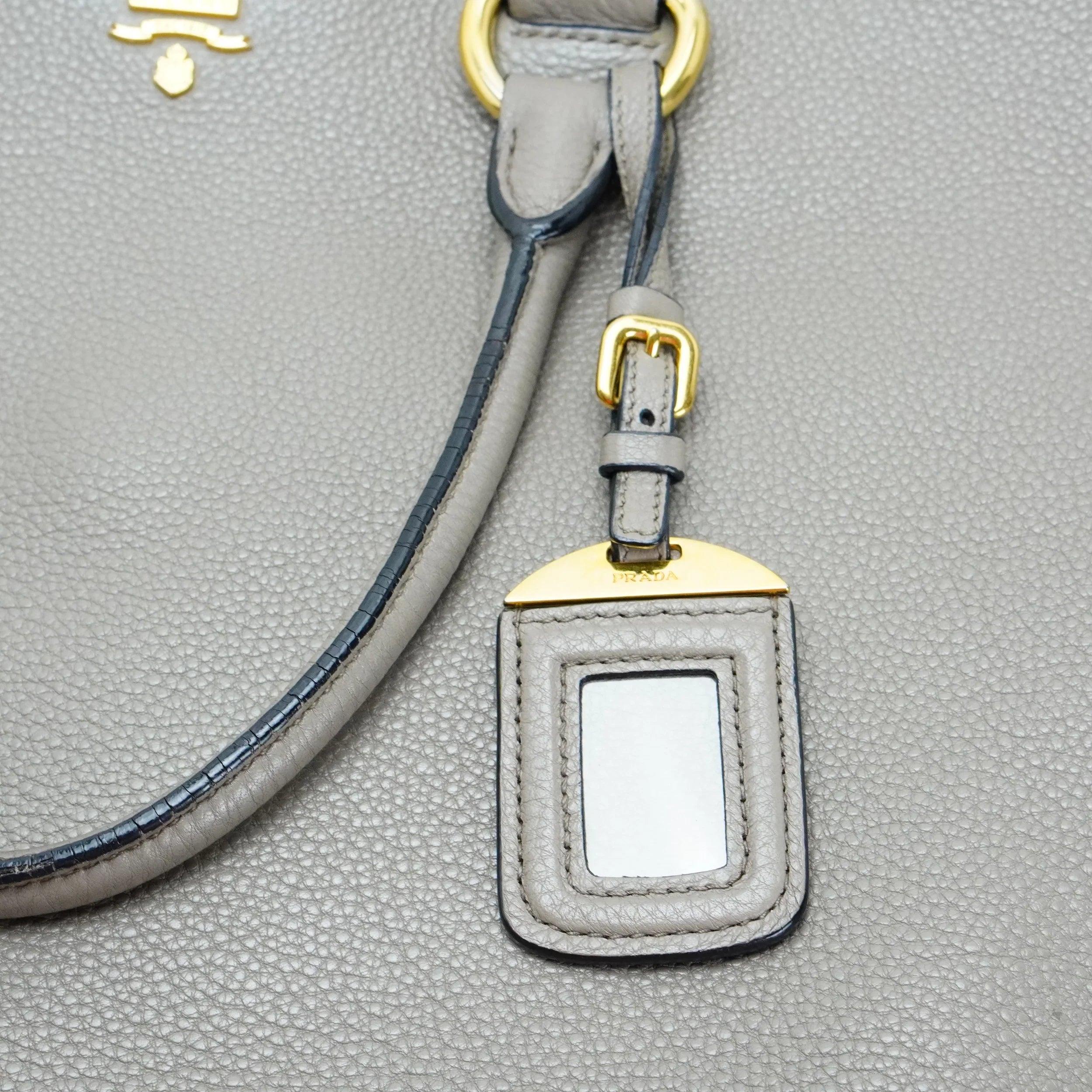 Prada Grey Vitello Daino Handbag - Lost Designer