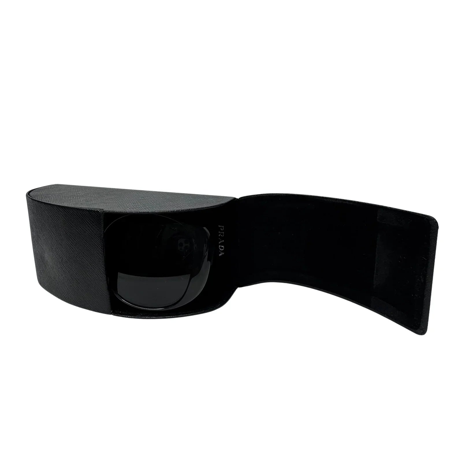Prada SPR 150 Black Acetate Oversized Round Sunglasses - Lost Designer