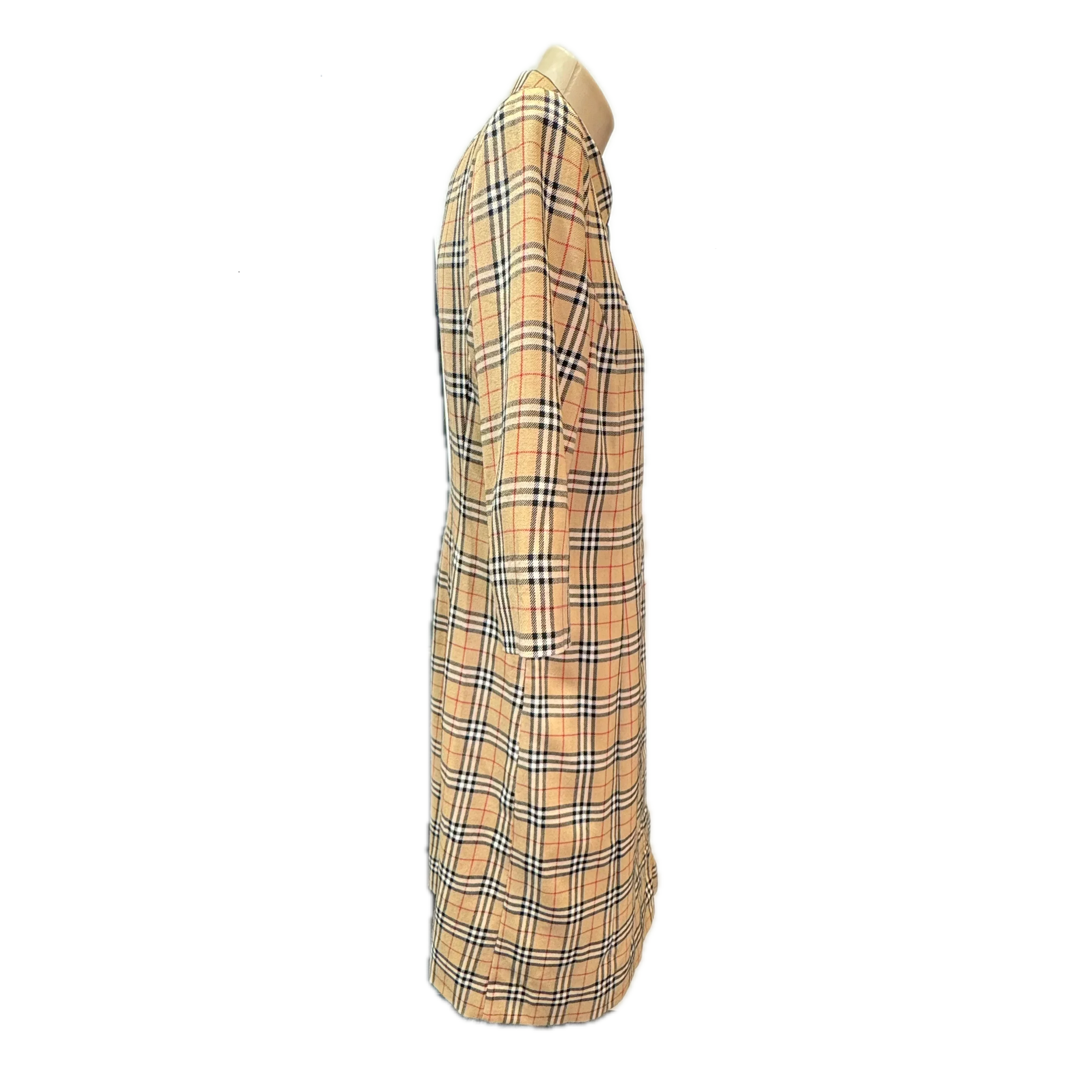 Burberry Check Short sleeve dress Beige size 38 - Lost Designer