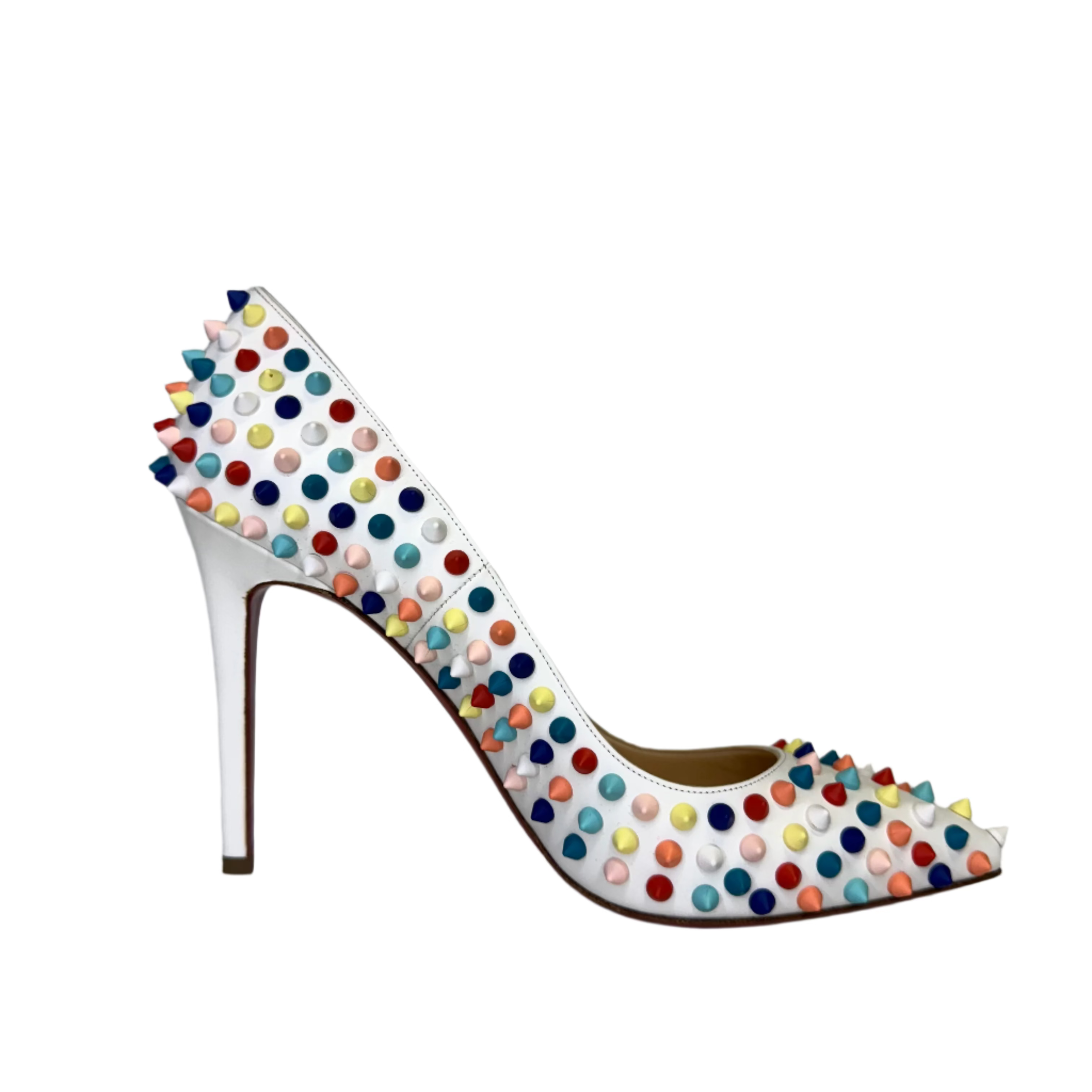 Christian Louboutin Gomme Pigalle Spikes 120 Pumps Multicoloured 39.5 - Lost Designer
