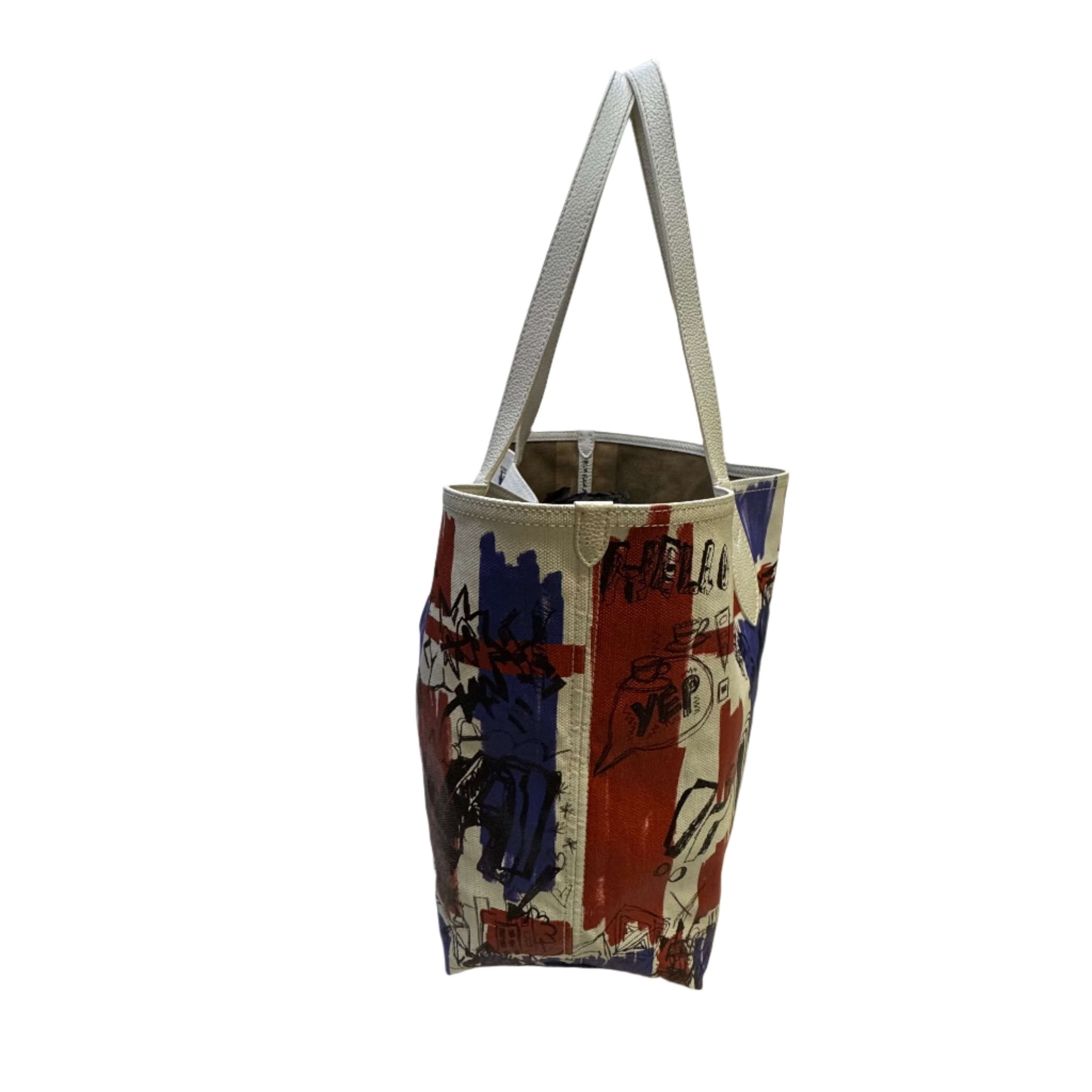 Burberry Canvas House Check Union Jack Sketchbook Reversible Doodle Tote - Lost Designer