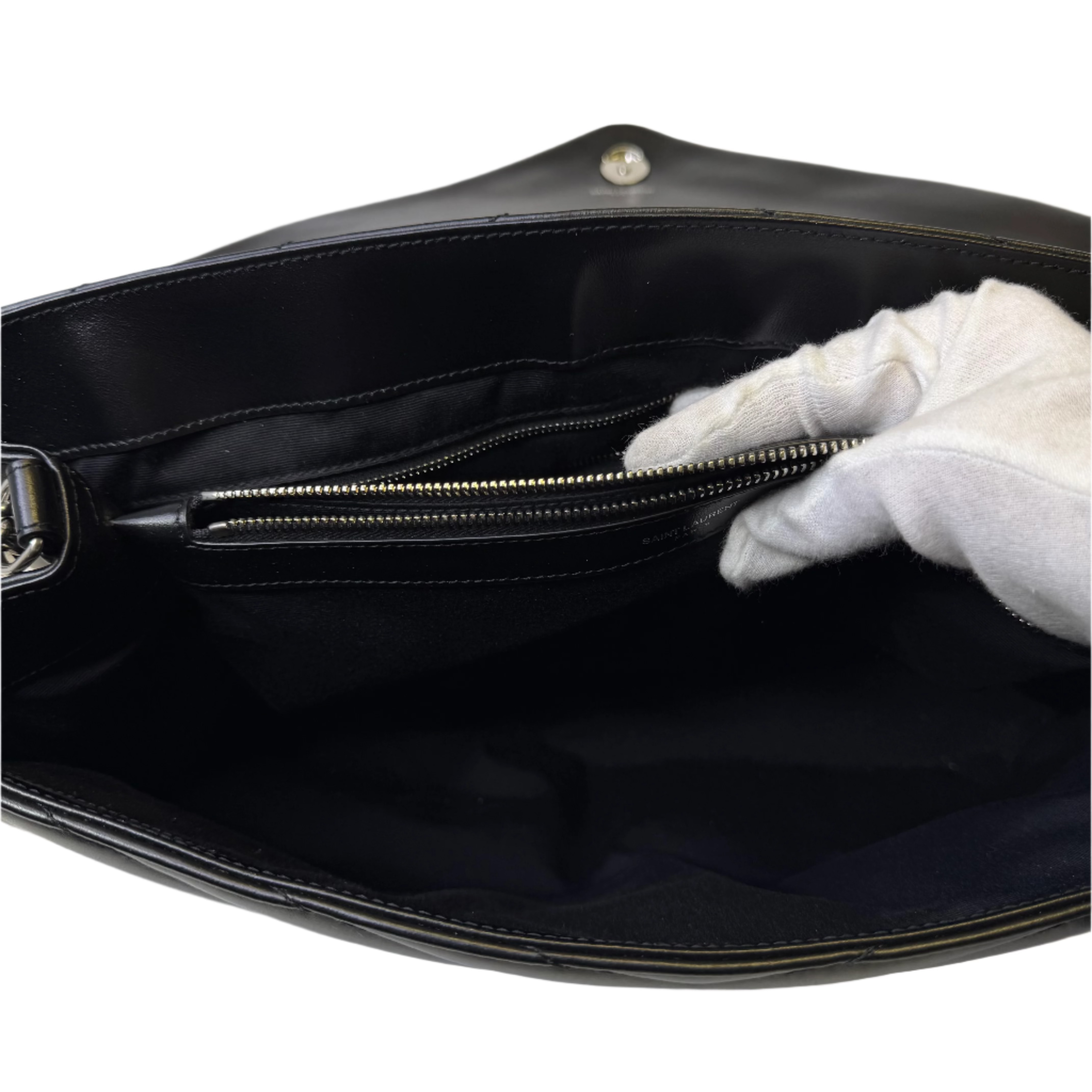 Saint Laurent Loulou Large Handbag Leather Black - Lost Designer