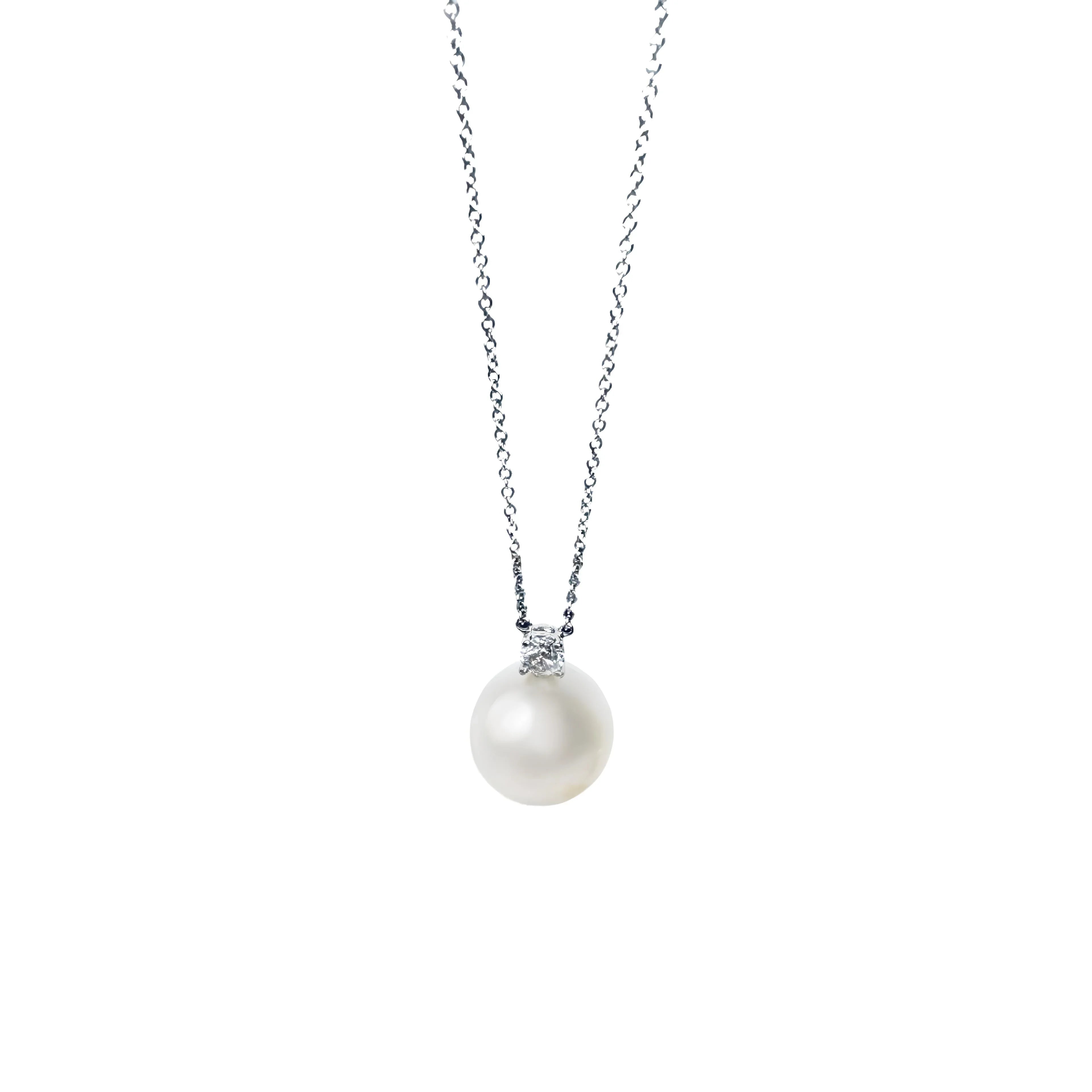 Tiffany & Co. South Sea Noble Pearl Necklace – 0.17 ct Diamond / Platinum - Lost Designer
