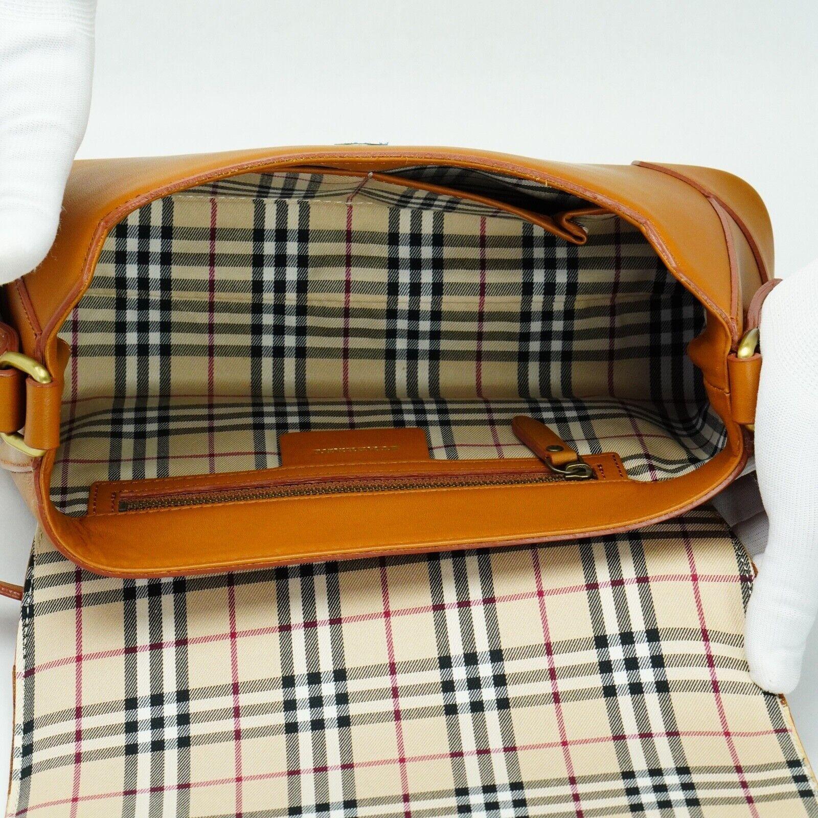 Burberry Leather Shoulder Bag Brown - Lost Designer
