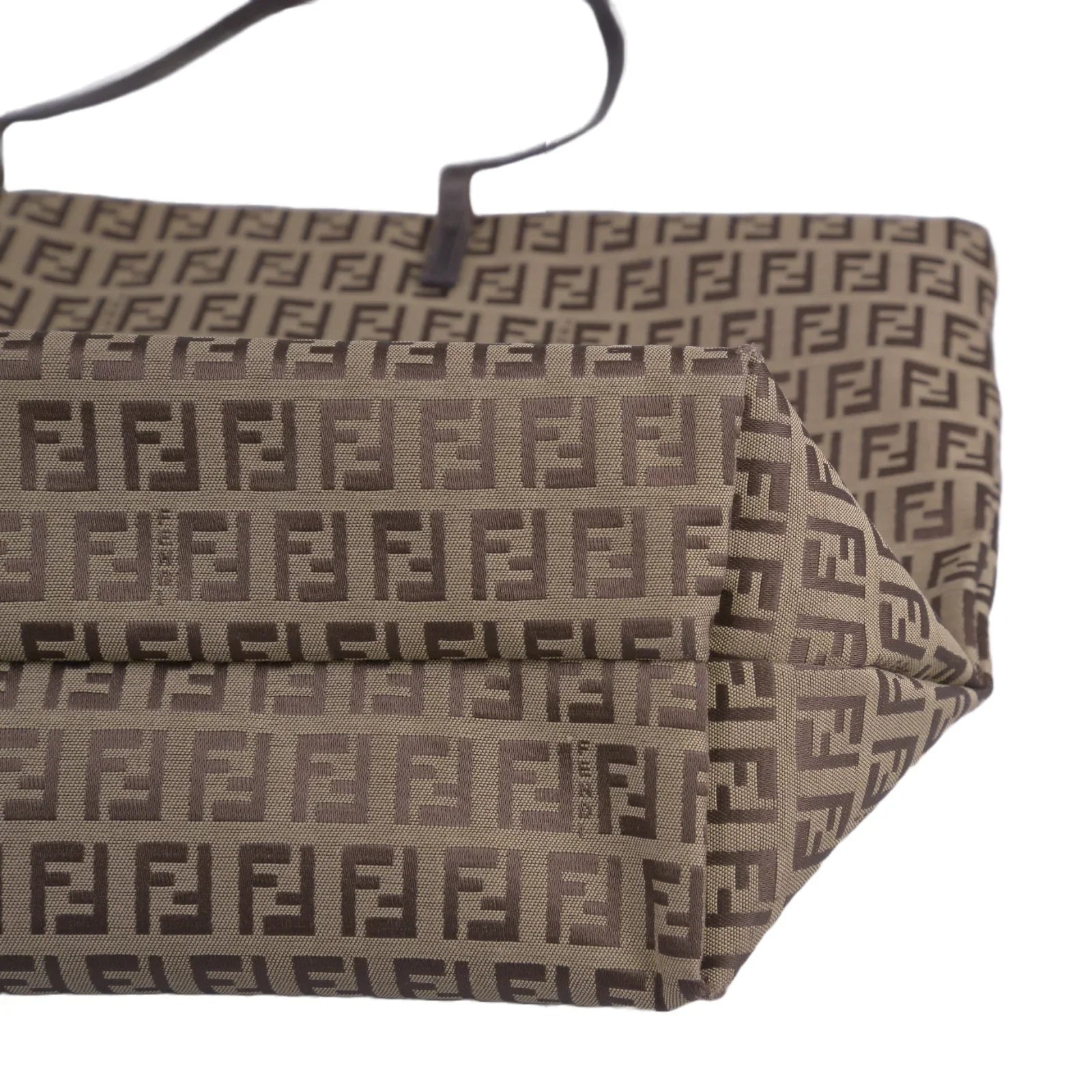 Fendi Canvas Zucca Brown Monogram Tote Bag - Lost Designer