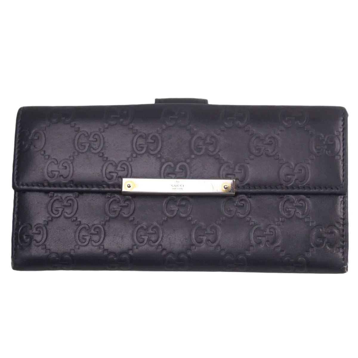 Gucci Black Continental Leather Wallet - Lost Designer