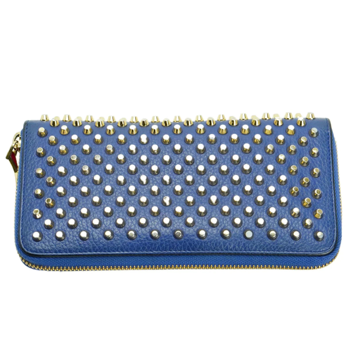 Christian Louboutin Panettone Spike Long Wallet Blue - Lost Designer