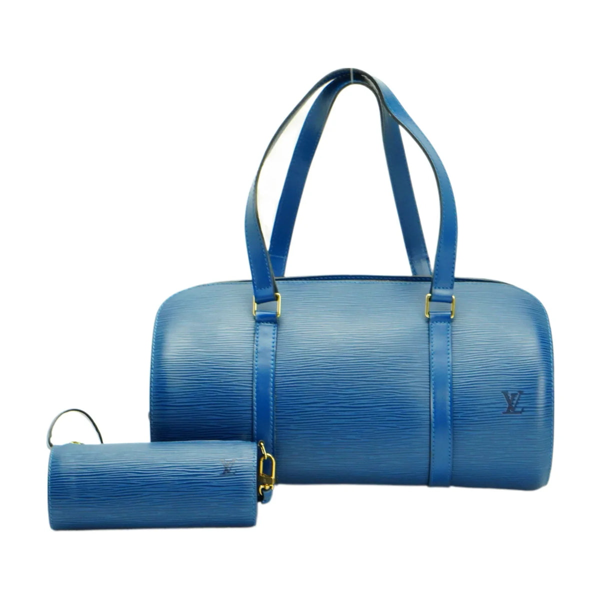 Louis Vuitton Epi Papillon Blue Bag With Pouch - Lost Designer