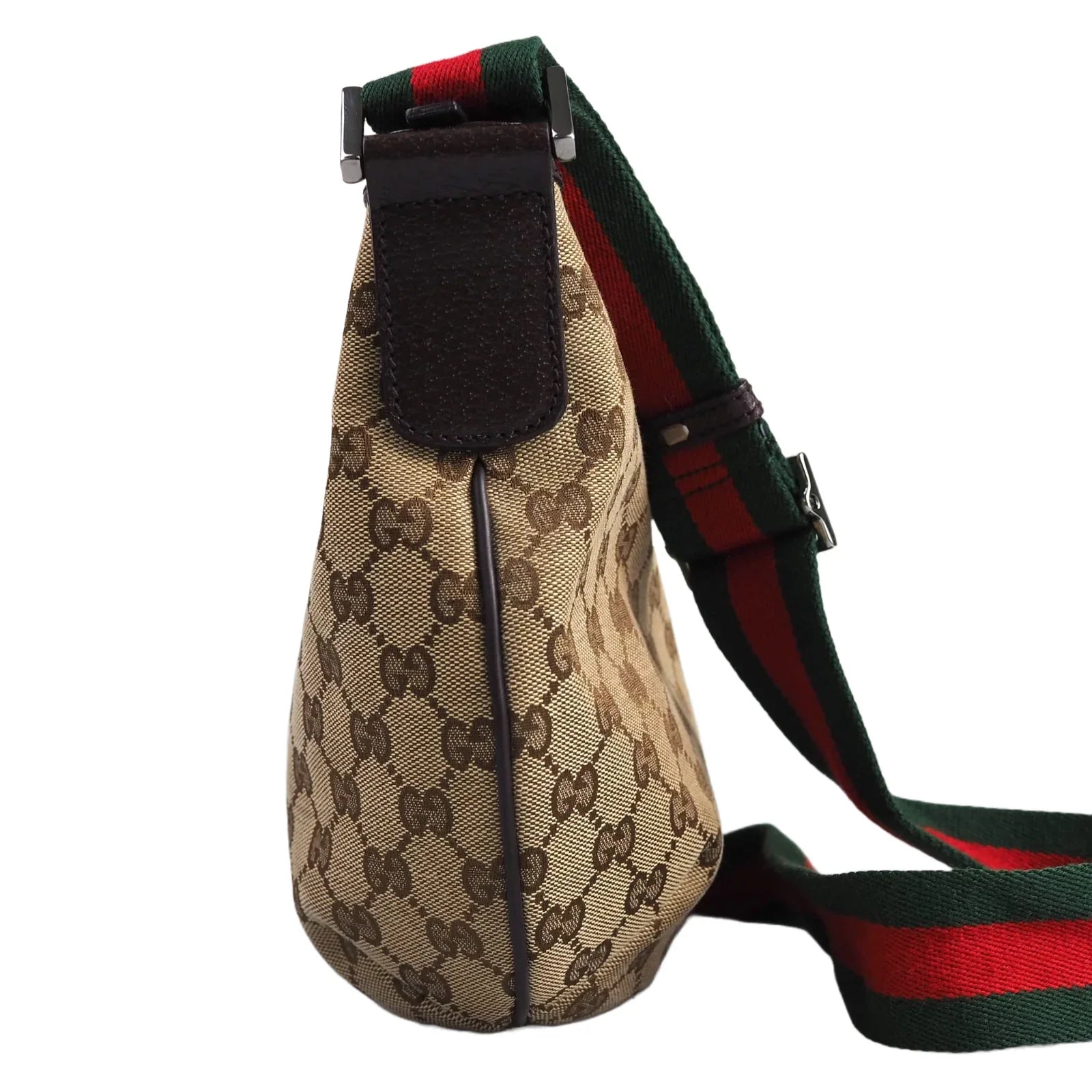 Gucci Crossbody Canvas Shoulder Bag Brown - Lost Designer