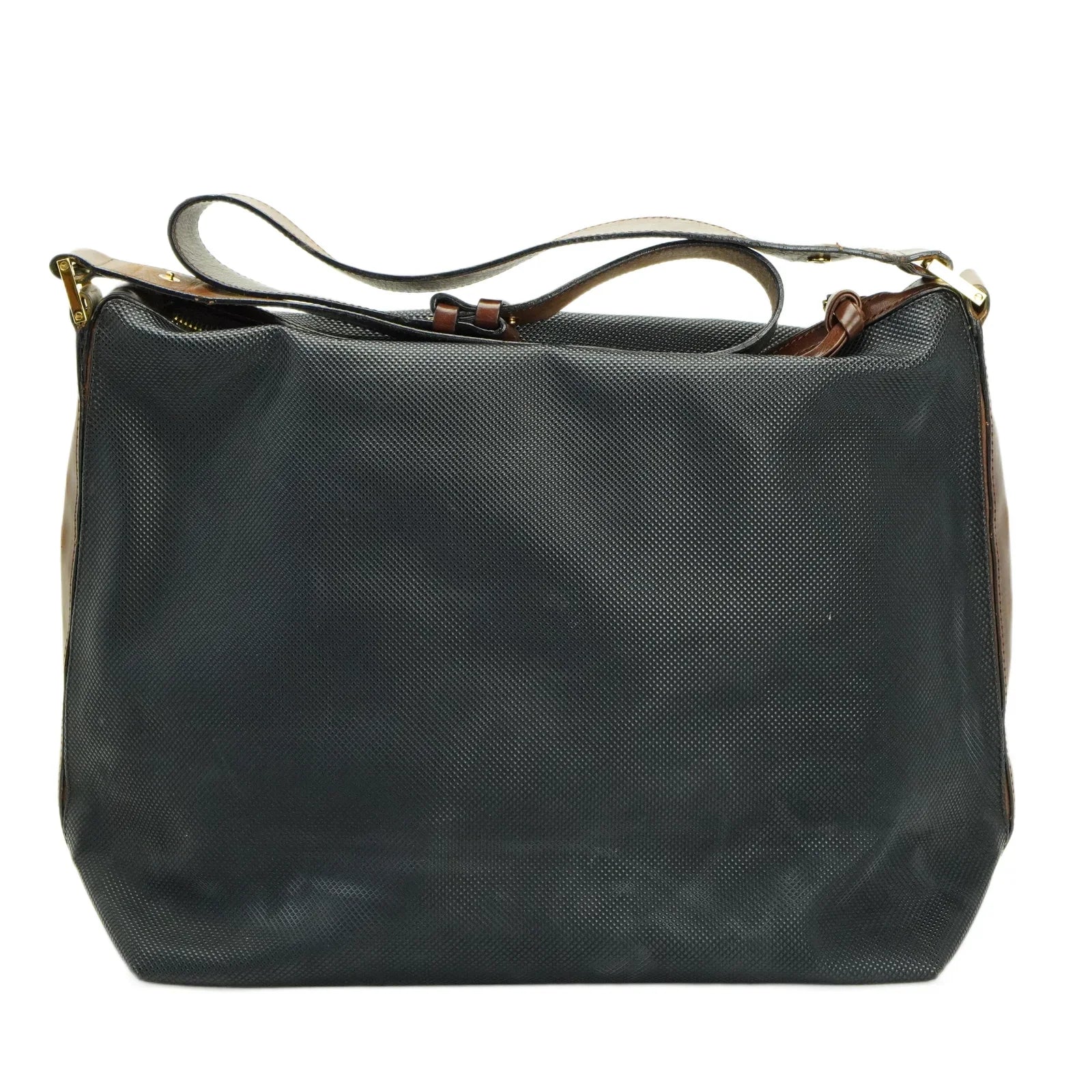 Bottega Veneta Canvas Shoulder Bag Black - Lost Designer
