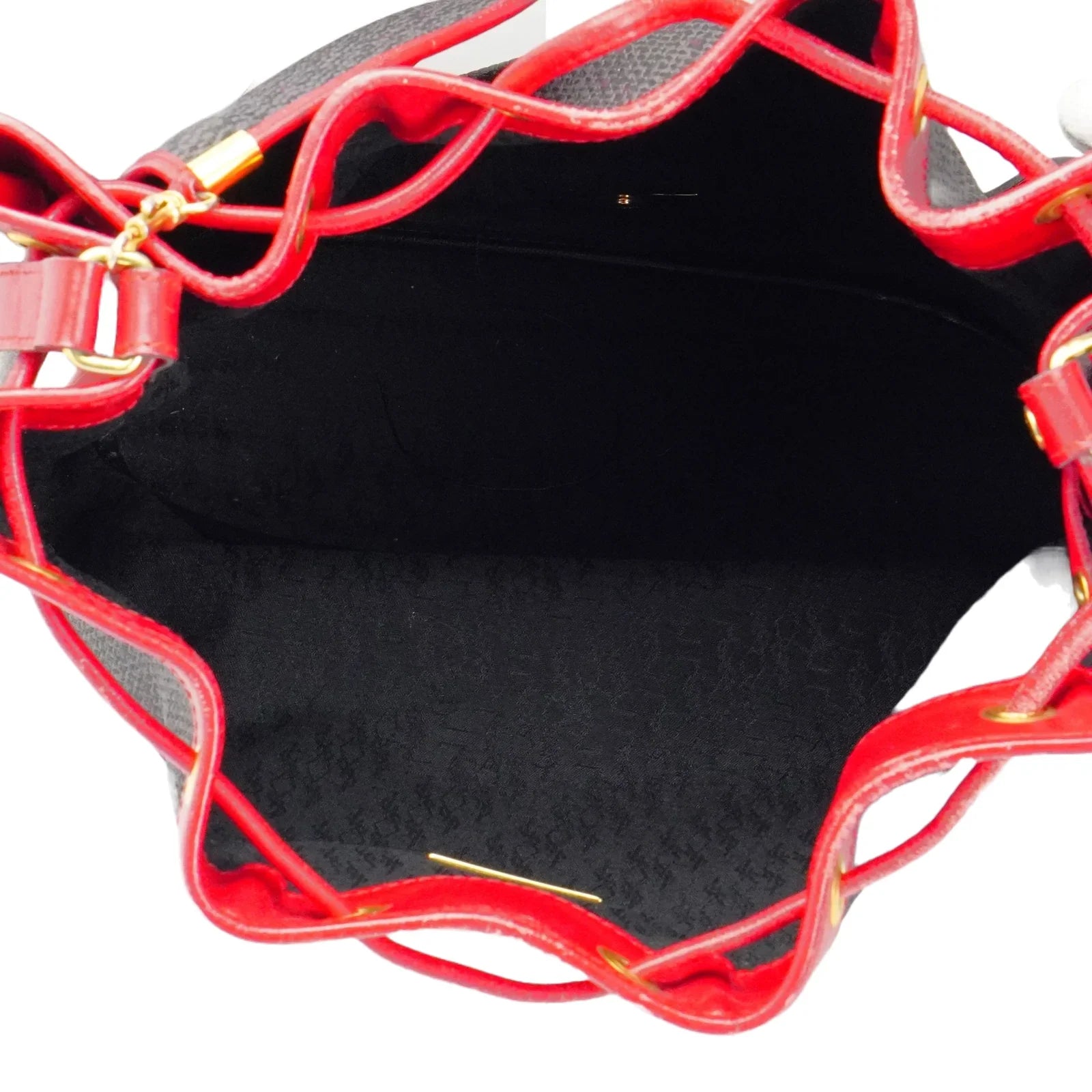 Saint Laurent Noe Canvas Bucket Drawstring Bag Red - Lost Designer